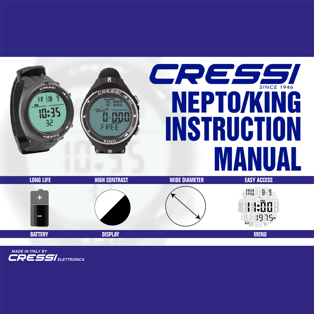 Cressi King Dive Computer Instruction Manual