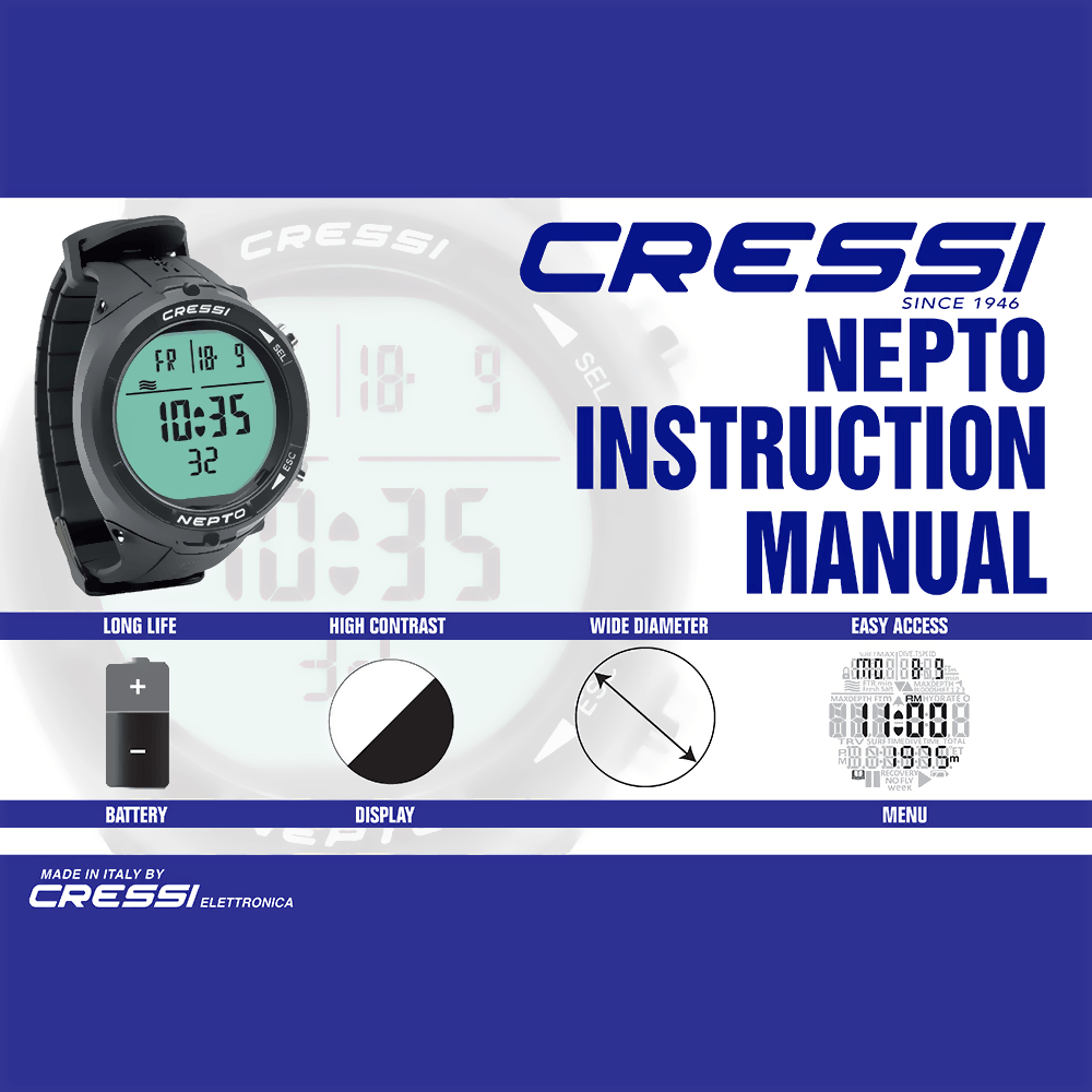 Cressi Nepto Dive Computer Instruction Manual