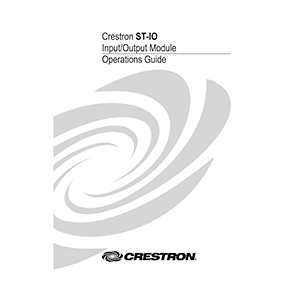 Crestron ST-IO Cresnet Expansion Input/Output Module Operations Guide