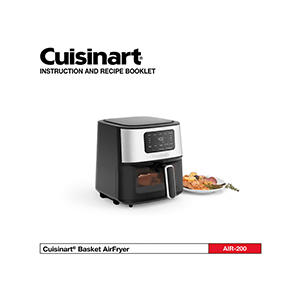 Cuisinart AIR-200 6-quart Basket Air Fryer Instruction Manual