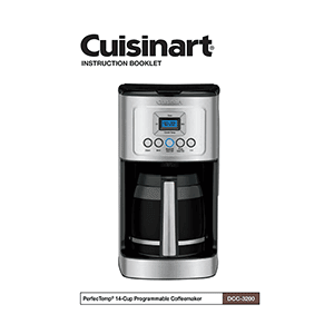 Cuisinart DCC-3200C PerfecTemp 14-cup Programmable Coffee Maker Instruction Manual