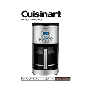 Cuisinart CBC-6400PCC Brew Central 14-Cup Programmable Coffee Maker Instruction Manual