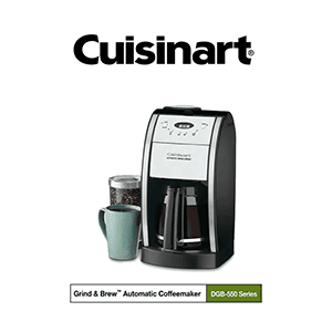 Cuisinart DGB-550BKP1 Grind & Brew 12-cup Automatic Coffee Maker Instruction Manual
