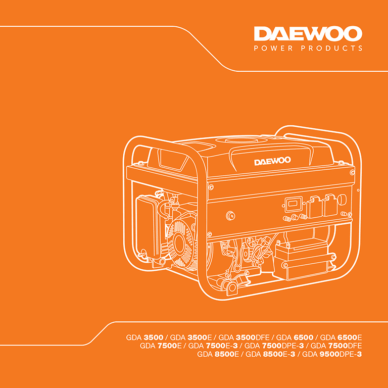 Daewoo GDA 3500DFE Dual Fuel Generator User Manual
