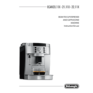 De'Longhi Magnifica S Automatic Coffee Maker ECAM21.117.SB Instruction Manual