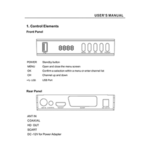 Denver DTB-140 DVB-T2 H.264 Receiver User Manual
