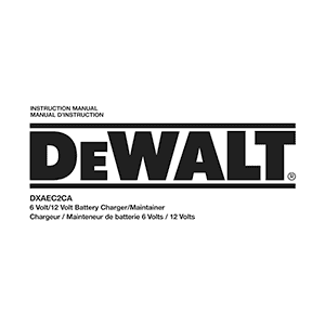 DeWALT DXAEC2CA Battery Charger / Maintainer Instruction Manual