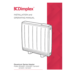 Dimplex Quantum RF HHR Storage Heater QM050RF Installation and Operating Manual