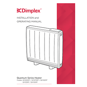Dimplex Quantum RF HHR Storage Heater QM100RF Installation and Operating Manual