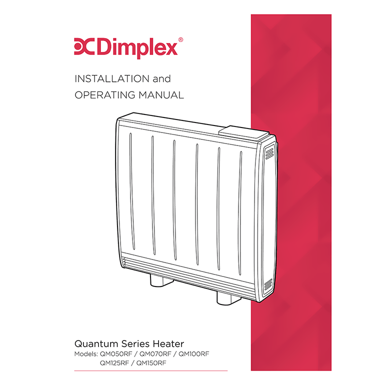 Dimplex QM150RF Quantum RF HHR Storage Heater User Manual