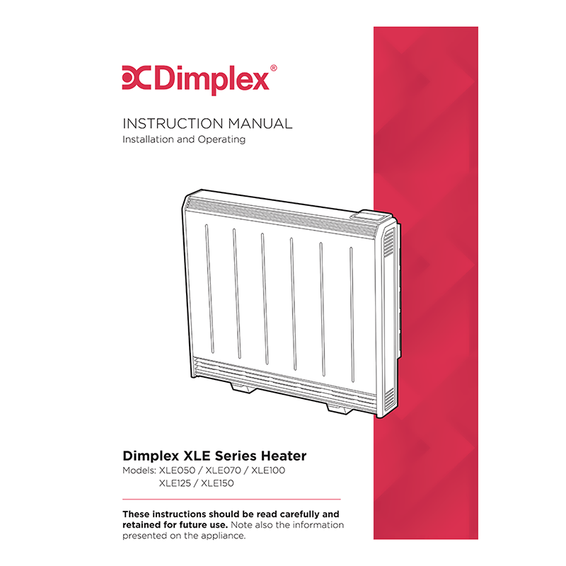 Dimplex XLE050 Slimline Storage Heater Instruction Manual