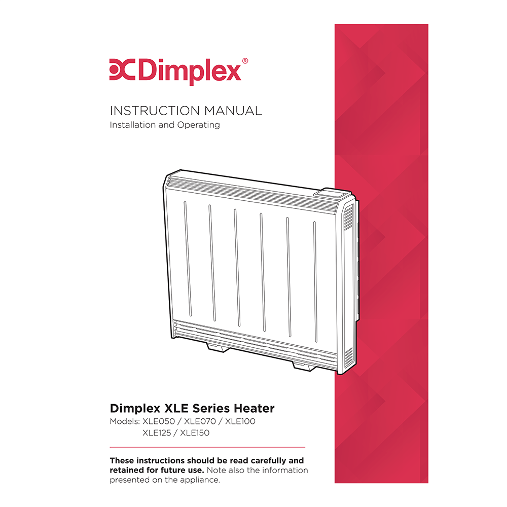 Dimplex XLE070 Slimline Storage Heater Instruction Manual