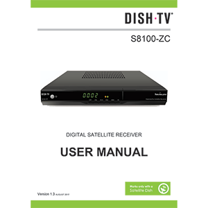 DishTV S8100-ZC FreeviewPlus Satellite Receiver User Manual