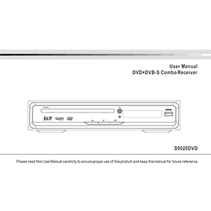 DishTV S9020DVD Combo Satellite Receiver User Manual