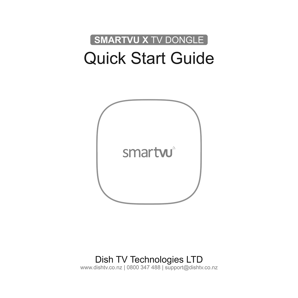 DishTV SmartVU-X Freeview Android TV dongle Quick Start Guide