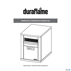 Duraflame 9HM900-B523 Electric Space Heater Instruction Manual