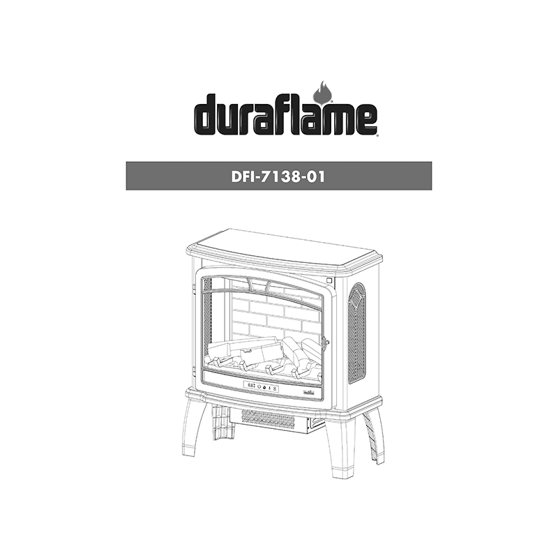 Duraflame DFI-7138-01 Electric Fireplace Stove Instruction Manual