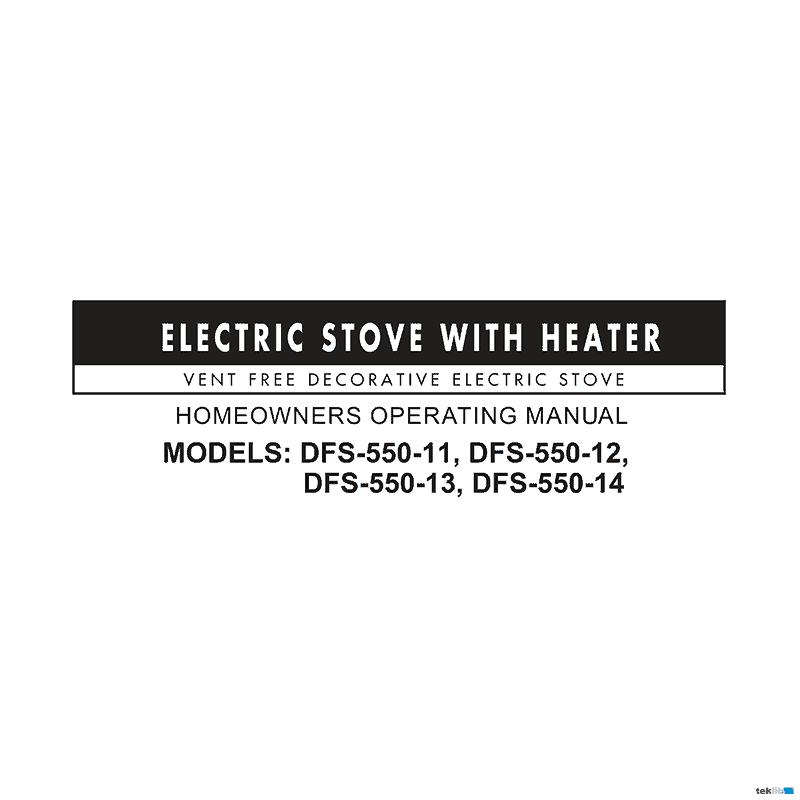 Duraflame DFS-550-13 Electric Stove Operating Manual