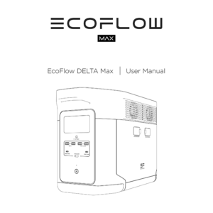 EcoFlow DELTA Max Portable Power Station User Manual