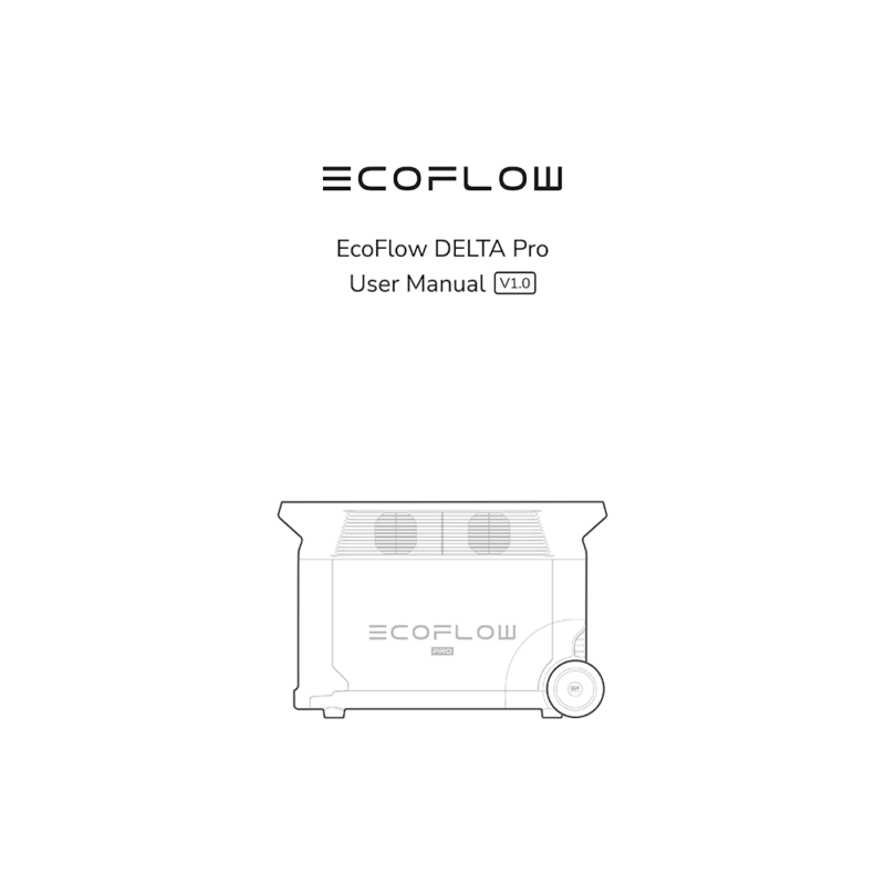 EcoFlow DELTA Pro Portable Power Station User Manual