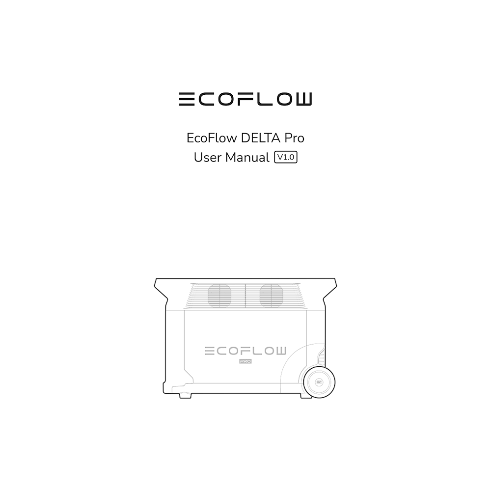 EcoFlow DELTA Pro Portable Power Station User Manual