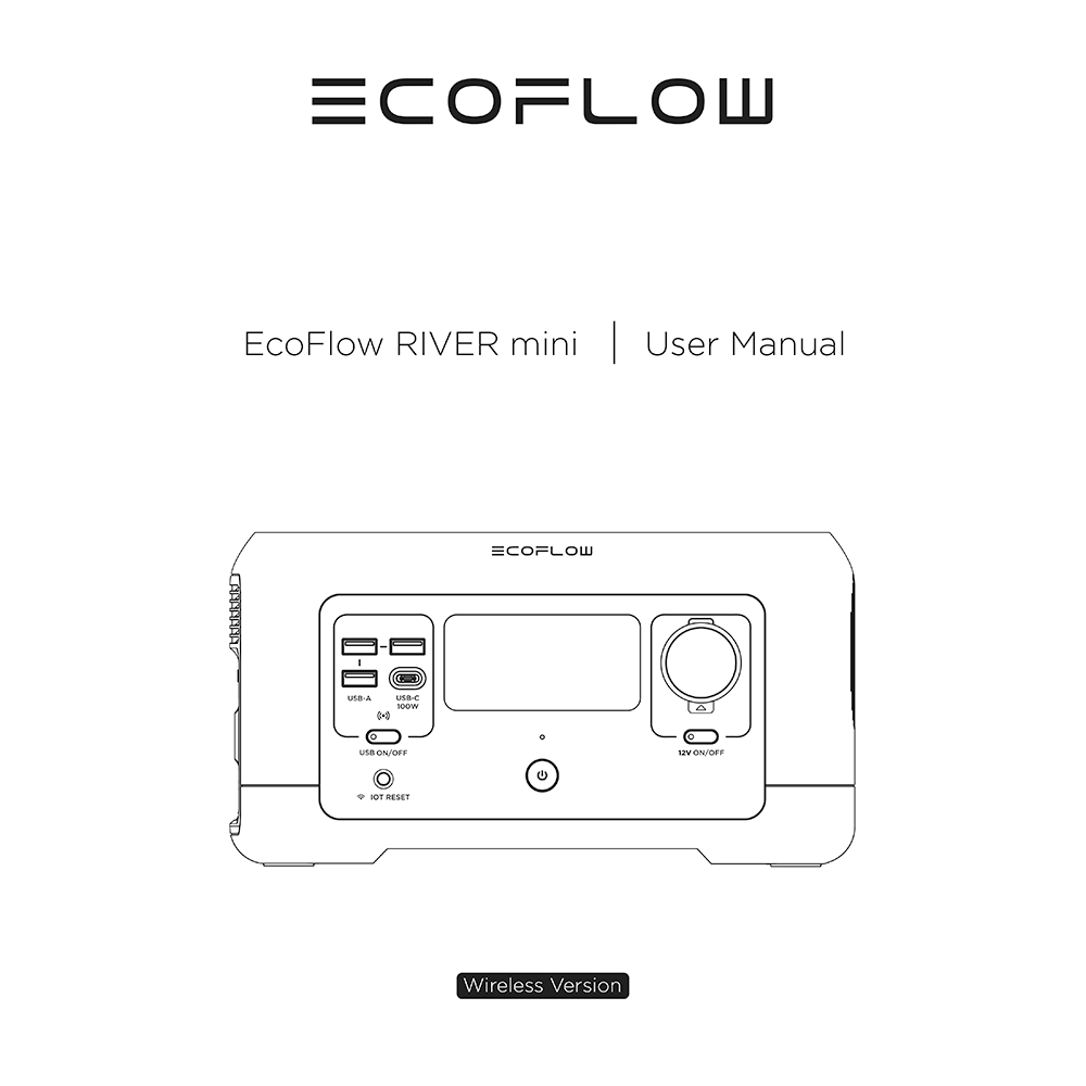 EcoFlow RIVER mini Wireless Portable Power Station User Manual