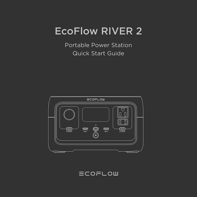 EcoFlow RIVER 2 Portable Power Station Quick Start Guide