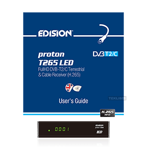 Edision Proton T265 LED HD Terrestrial/Cable Receiver User's Guide