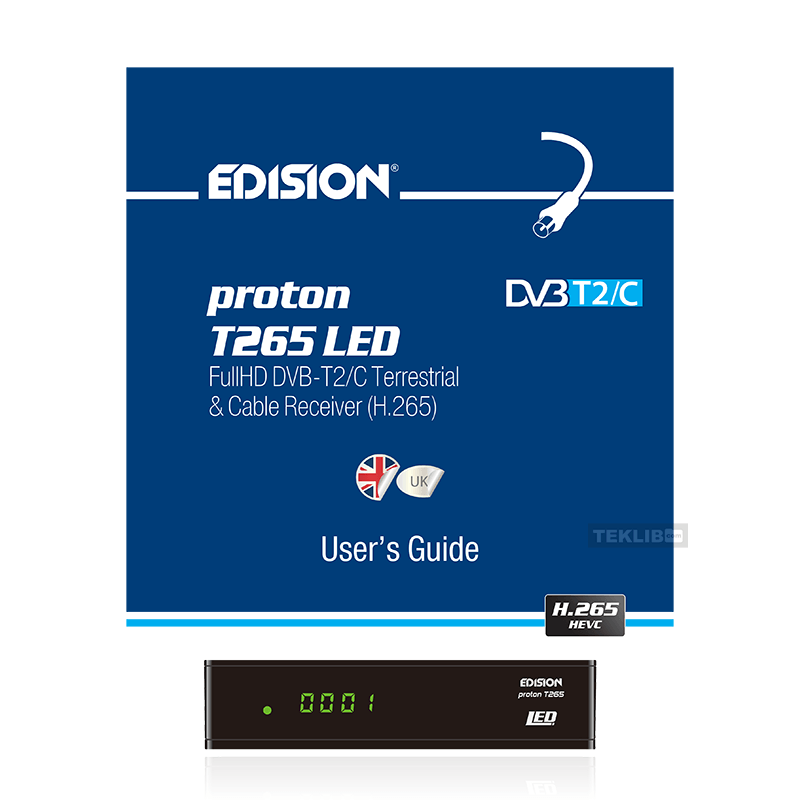 Edision Proton T265 LED HD Terrestrial/Cable Receiver User's Guide