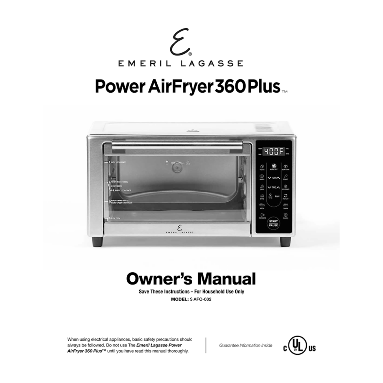 Emeril Lagasse Power AirFryer 360 Plus SAFO002 User Manual