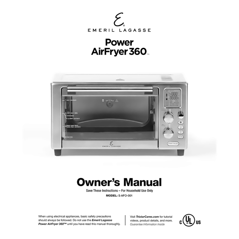Emeril Lagasse Power Airfryer 360 Owner's Manual