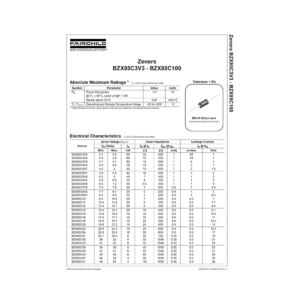 BZX85C10 Fairchild 10V Zener Diode Data Sheet