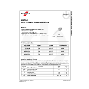 KSC945 Fairchild NPN Transistor Data Sheet