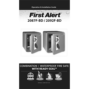 First Alert 2087F-BD Waterproof and Fire-Resistant Bolt-Down Combination Safe Operation and Installation Guide