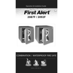 First Alert 2087F Waterproof and Fire-Resistant Combination Safe Operation and Installation Guide