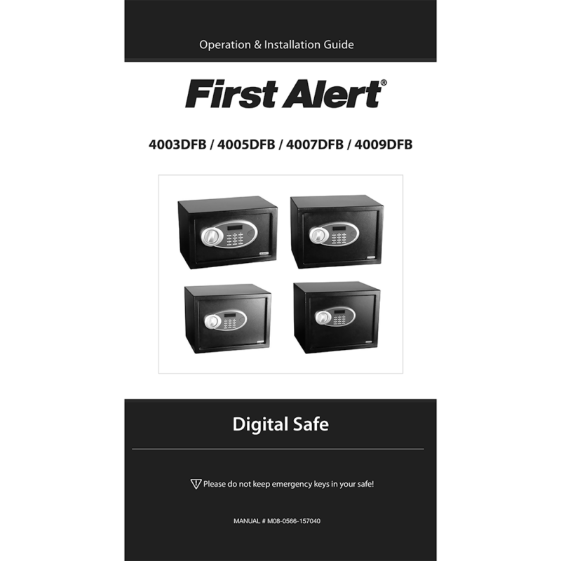 First Alert 4007DFB Digital Safe Operation and Installation Guide