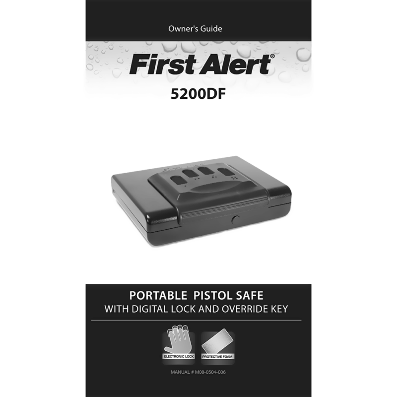 First Alert 5200DF Portable Pistol Safe Owner's Guide