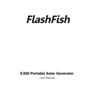 FlashFish E200 Portable Power Station User Manual