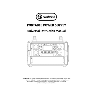 FlashFish F132 Portable Power Station Instruction Manual