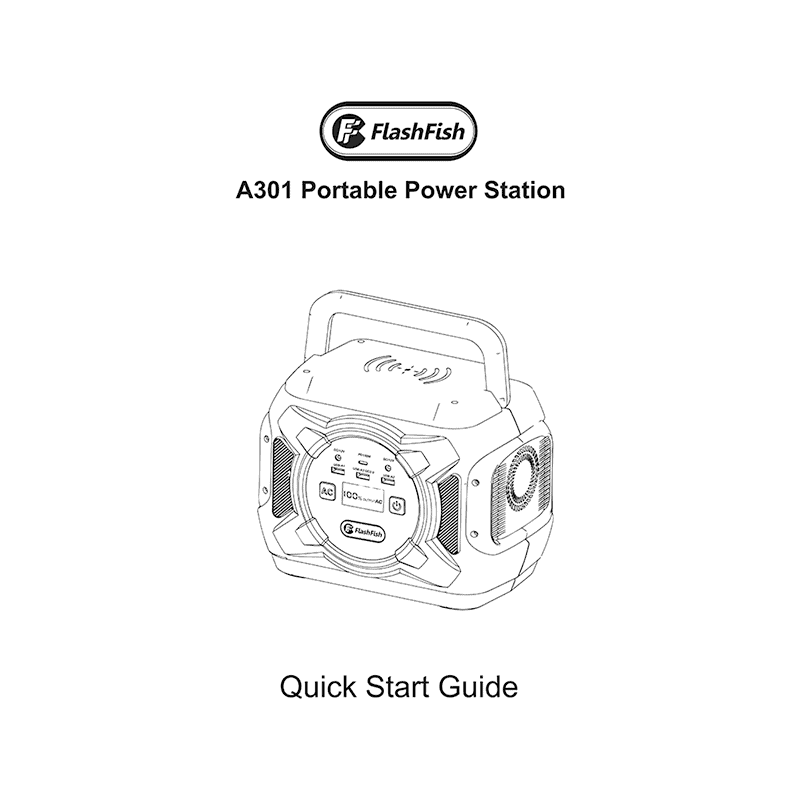 FlashFish A301 Portable Power Station Quick Start Guide