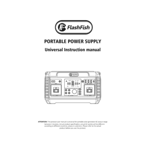 FlashFish P60 Portable Power Station Instruction Manual