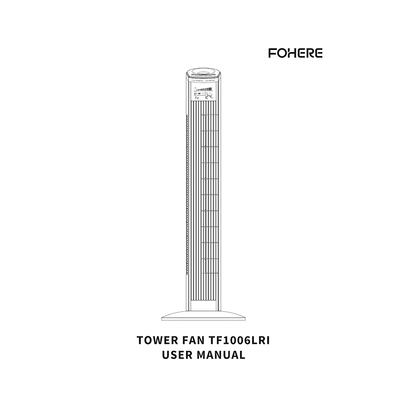 TF1006LRI Fohere Tower Fan User Manual
