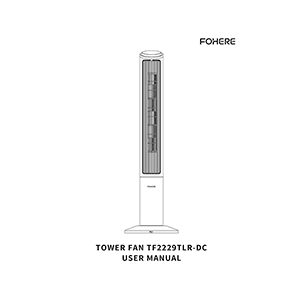 TF2229TLR-DC Fohere Tower Fan User Manual