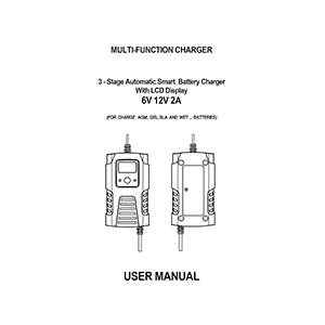 Foxsur FBC061202D 6V/12V 2A 3-stage Automatic Smart Battery Charger User Manual