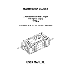 Foxsur FBC1206D 12V 6A Automatic Smart Battery Charger User Manual