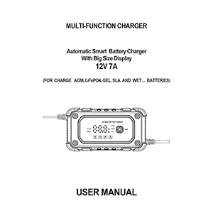Foxsur FBC1207E 12V 7A Automatic Smart Battery Charger User Manual