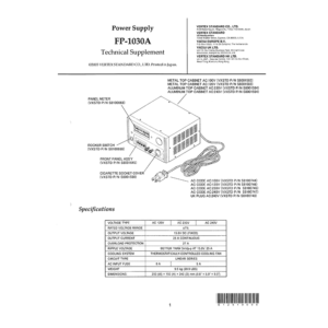 FP-1030A Vertex Yaesu Power Supply Service Manual
