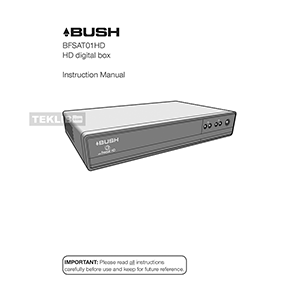BFSAT01HD Bush Freesat HD digital Box Instruction Manual