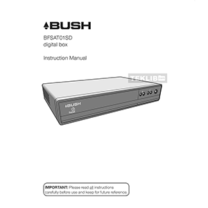BFSAT01SD Bush Freesat SD digital Box Instruction Manual