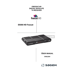 Sagem DSI86 HD Freesat Digital Satellite TV Receiver User Manual